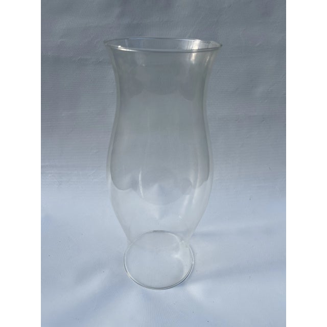Large Clear Glass Hurricane Shade For Sale - Image 4 of 8