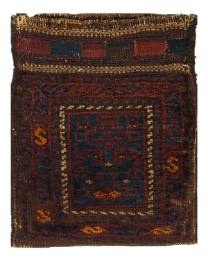 Vintage Persian Hand Knotted Shiraz Saddle Bag 1'6'' X 1'11