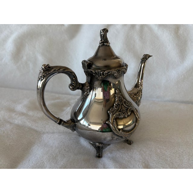 Victorian Mid 20th Century Webster and Wilcox International Silver Tea Set - Set of 5 For Sale - Image 3 of 12