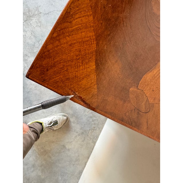 Vintage Hollywood Regency Style - Burlwood Lowboy Chest of Drawers For Sale - Image 11 of 12