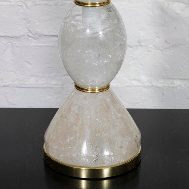 Metal Pair of rock crystal table lamps For Sale - Image 7 of 7