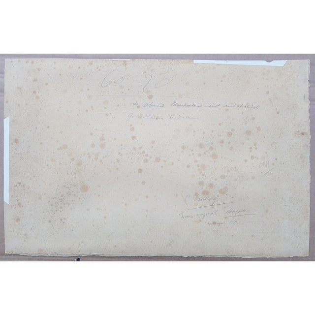 Daubigny Charles-François - Large Drawing - Red Chalk - River Bank - Framed - Circa 1870 For Sale - Image 9 of 16