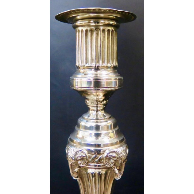 Metal Vintage Early 20th Century Sheffield Candle Holders, silver-plate - A Pair For Sale - Image 7 of 10