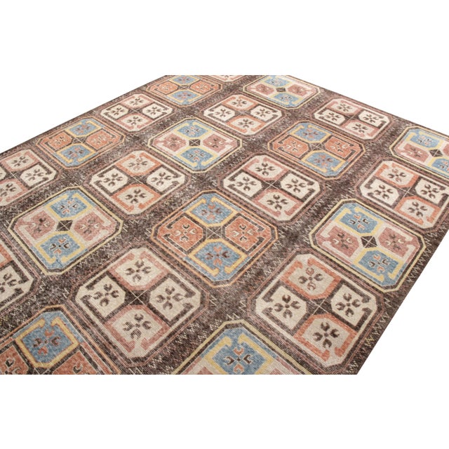 Tribal Rug & Kilim’s Seasons Rug in Brown , 6x9 For Sale - Image 3 of 6