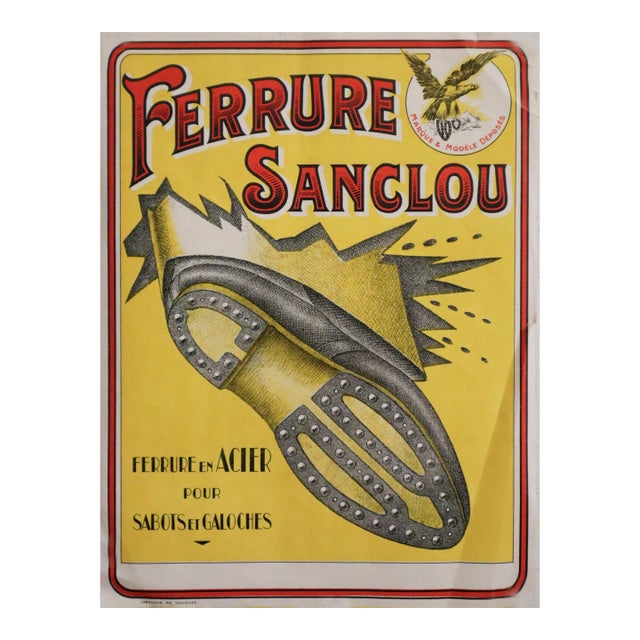 1920s French Advertisement, Labouche Frères, "Ferrure Sanclou" For Sale