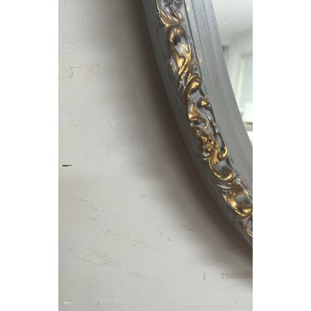 Oval Mantle Mirror Entry Foyer Dining Sideboard Vintage For Sale - Image 4 of 6