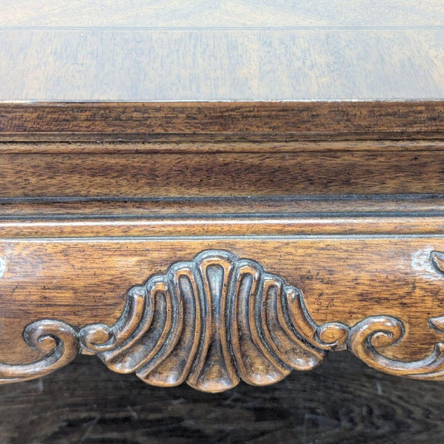 1990s Vintage Drexel Heritage Carved Coffee Table For Sale - Image 5 of 6