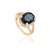 VR Jewels Royal 6.11ct Blue Sapphire Diamond Split-Shank Halo Ring Size 4 in 14k Gold For Sale - Image 4 of 17