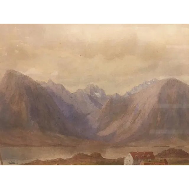 19th Century British School "Mountain Landscape", Watercolor, Framed, Unsigned, 19th Century For Sale - Image 5 of 10