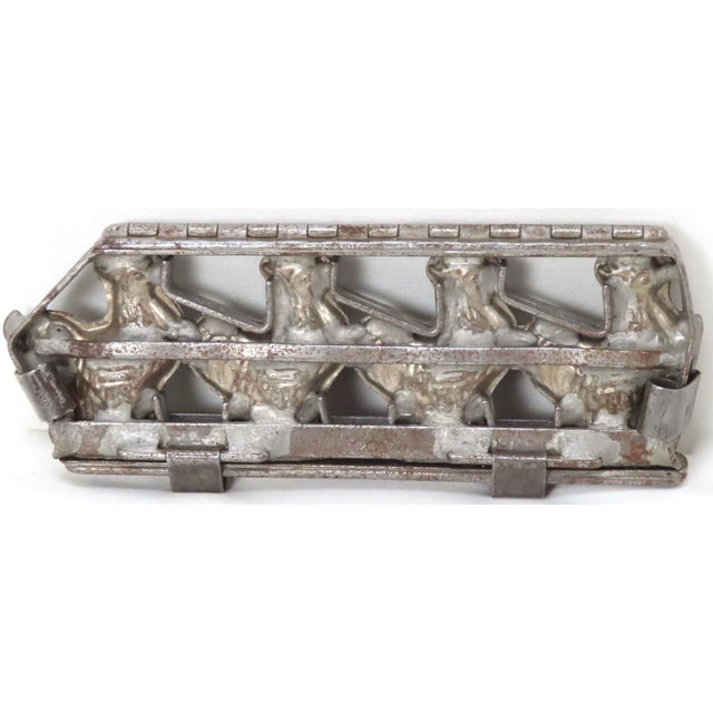 Vintage Metal 4 Roosters - Chickens Chocolate Factory Mold For Sale In Boston - Image 6 of 13