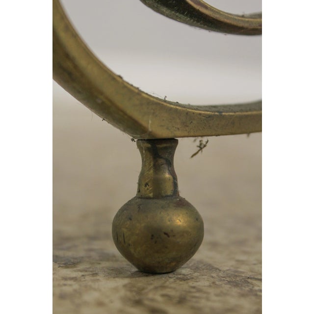 Pair Antique Brass 18th C. Style Andirons For Sale - Image 9 of 13