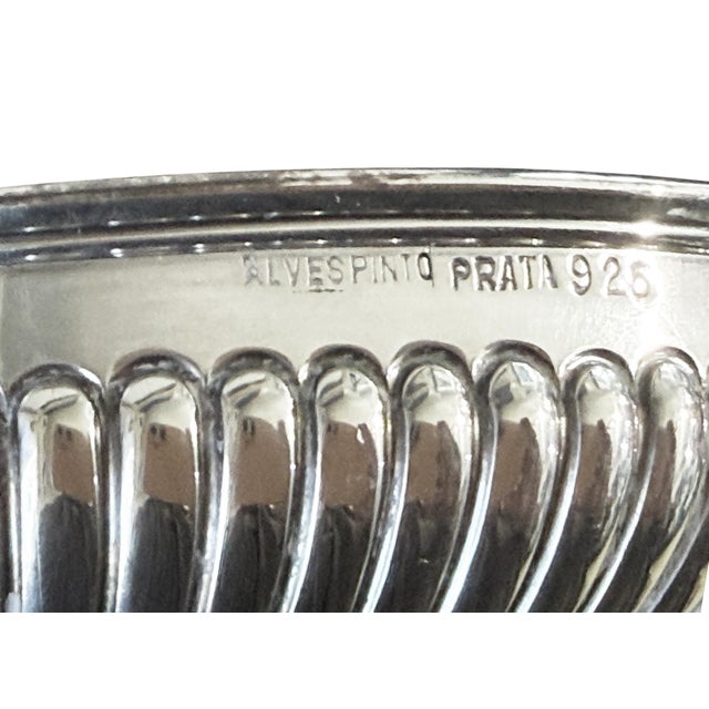 Rustic European Vintage Portuguese Sterling Silver by Alves Pinto Tastevin 5.5" Diameter For Sale - Image 3 of 6