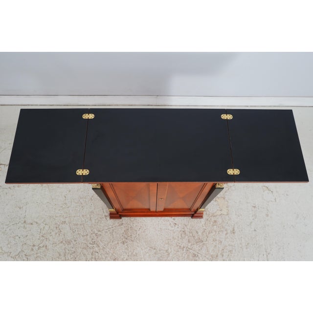 Wood Baker French Empire Cherry Flip Top Bar Cabinet For Sale - Image 7 of 18