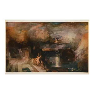 1960 After J. Turner "The Parting of Hero and Leander - From the Greek of Musaeus" Vintage First Limited Edition Print