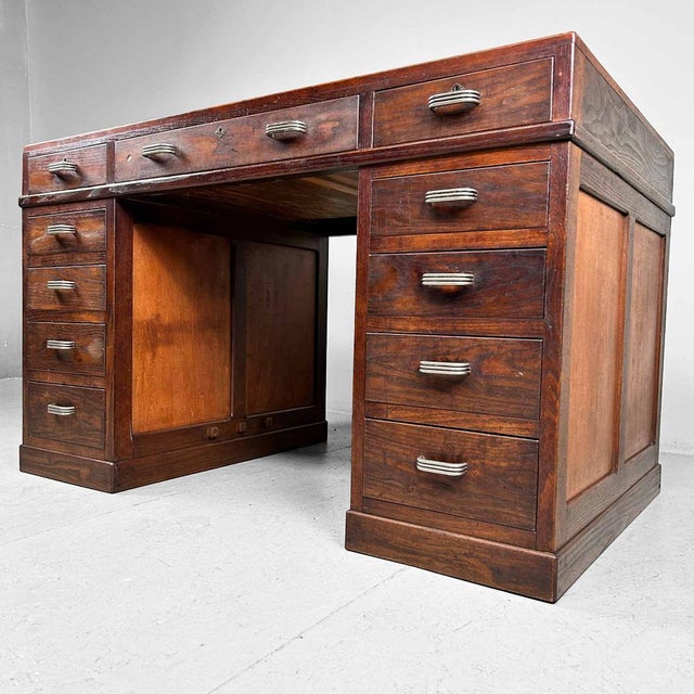 Boho Chic Japanese Wooden Desk, 1930s For Sale - Image 3 of 18