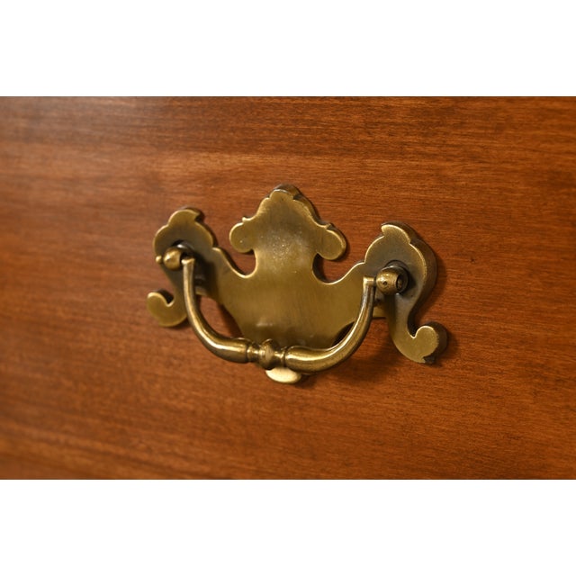Ethan Allen Early American Solid Maple Chest-on-Chest Seven-Drawer Highboy Dresser For Sale - Image 13 of 17