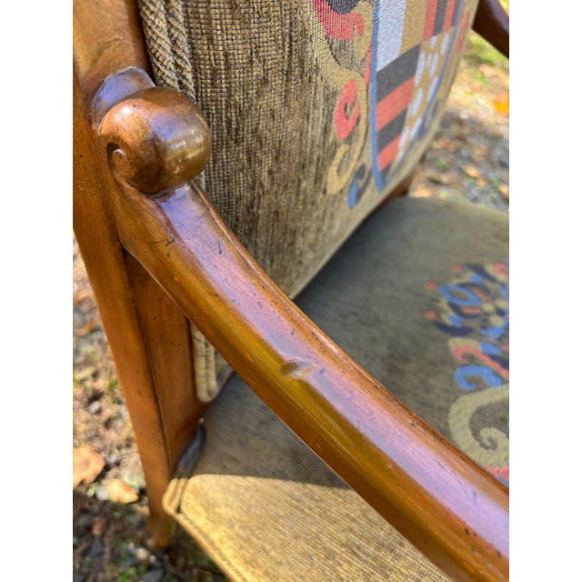 French Empire Style Armchairs With Heraldic Crests, a Pair For Sale - Image 15 of 17