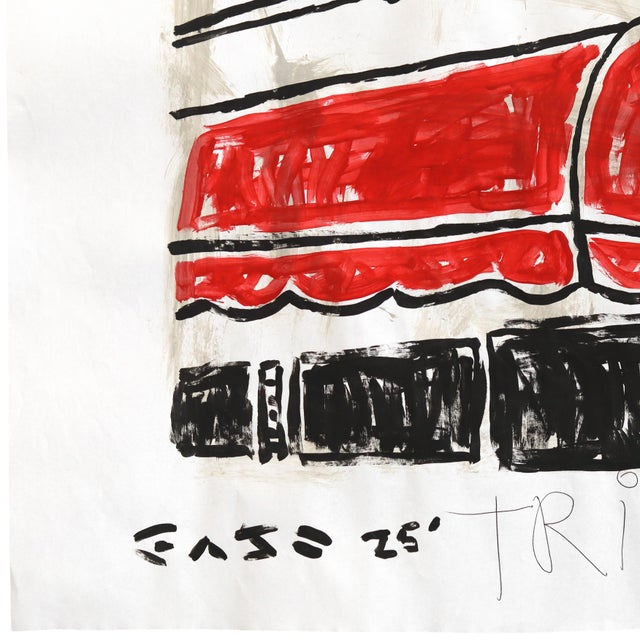 2020s El Coyote Run - Original Los Angeles Street Art Acrylic and Ink Work on Paper For Sale - Image 5 of 7