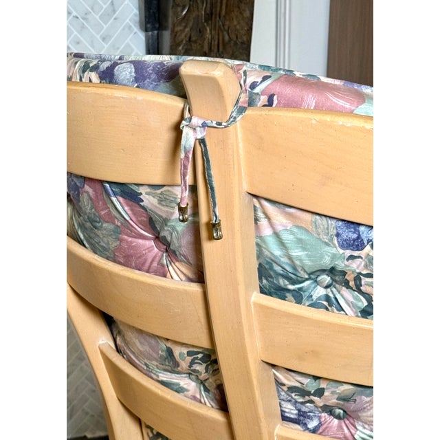 Vintage 1990s Bernhardt Floral Maximalist Lounge Chair For Sale In New York - Image 6 of 9