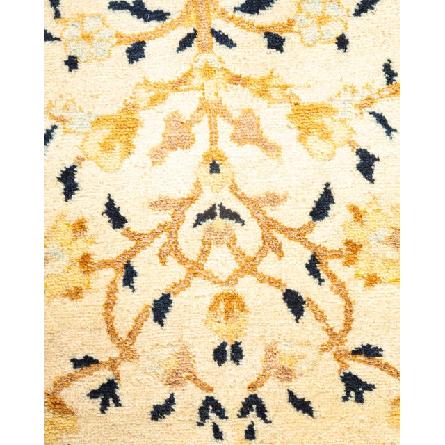 Traditional Mogul Hand-Knotted Area Rug - Ivory, 6' 2" x 6' 2" For Sale - Image 3 of 8