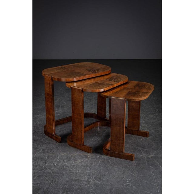 Art Deco Nesting Tables from De Coene, 1930s, Set of 3 For Sale - Image 6 of 18