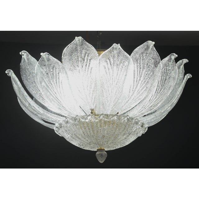 Splendid Murano glass ceiling lamp or chandelier Period: circa 1970. The light mounts 8 standard European e14 lamp...