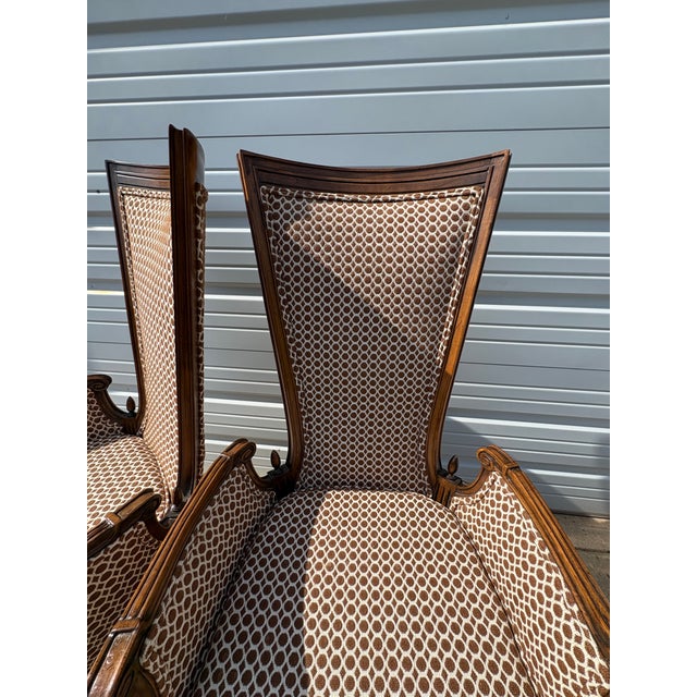 Mid-Century Vintage Stylized French Country Club Chairs/Pair For Sale - Image 4 of 11