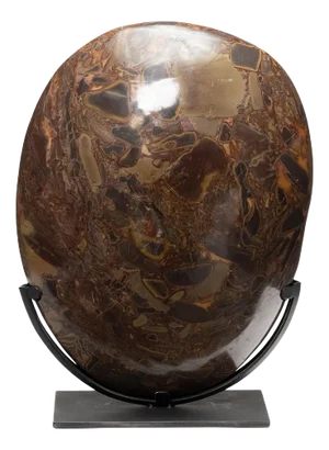 Mounted Chinese Meditation Puddingstone