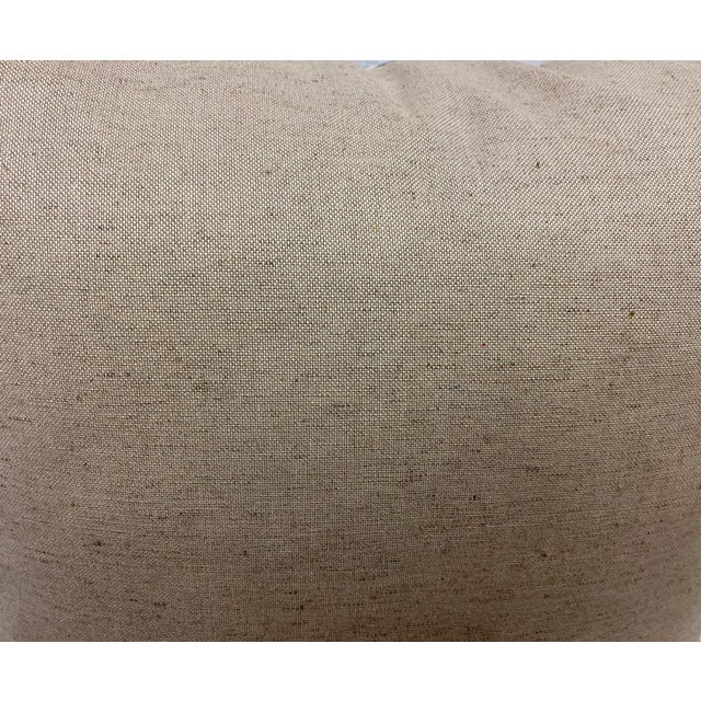 Textile Pair of 20" Square Pillows With a Classic Gray & Pink Geometric Pattern - Made in Uk. For Sale - Image 7 of 8