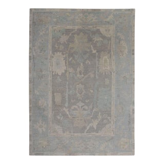 Oriental Hand Knotted Rug Turkish Oushak 9'10" x 13'11" For Sale