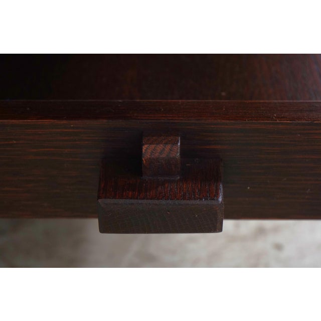Stickley Large Mission Oak Tile Top Coffee Table For Sale - Image 10 of 14