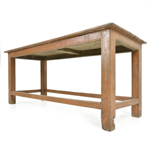 Indian Draper's Table in Patinated Solid Wood For Sale - Image 3 of 7
