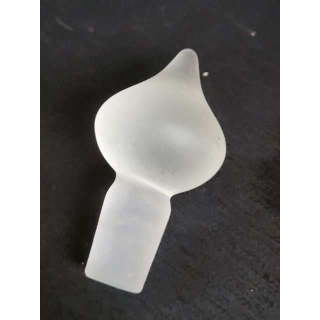 2000s Hand Blown Glass Perfume Bottle With Stopper For Sale In San Francisco - Image 6 of 11