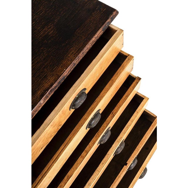Wood Large Plan Chest in Pine For Sale - Image 7 of 16