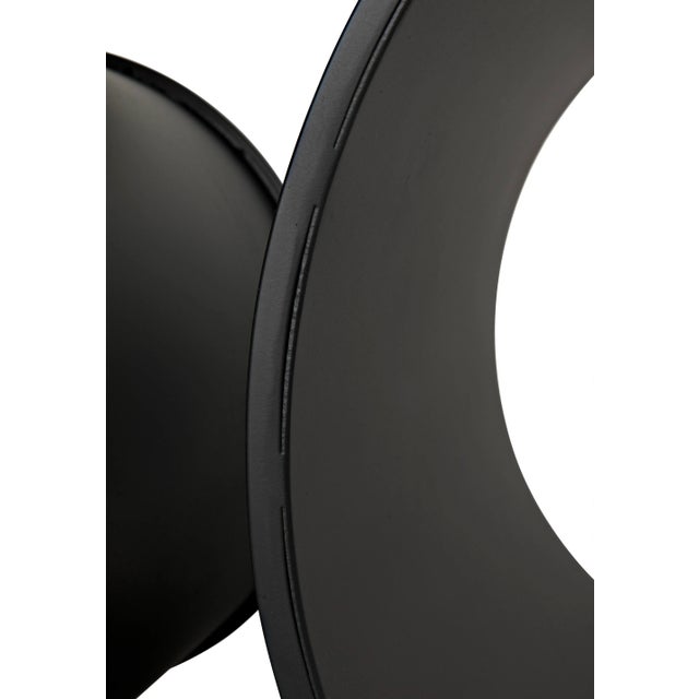 Contemporary NOIR Alec Side Table in Black Metal For Sale - Image 3 of 12