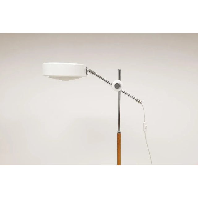 White Vintage Mid-Century Swedish Floor Lamp from Atelje Lyktan For Sale - Image 8 of 14