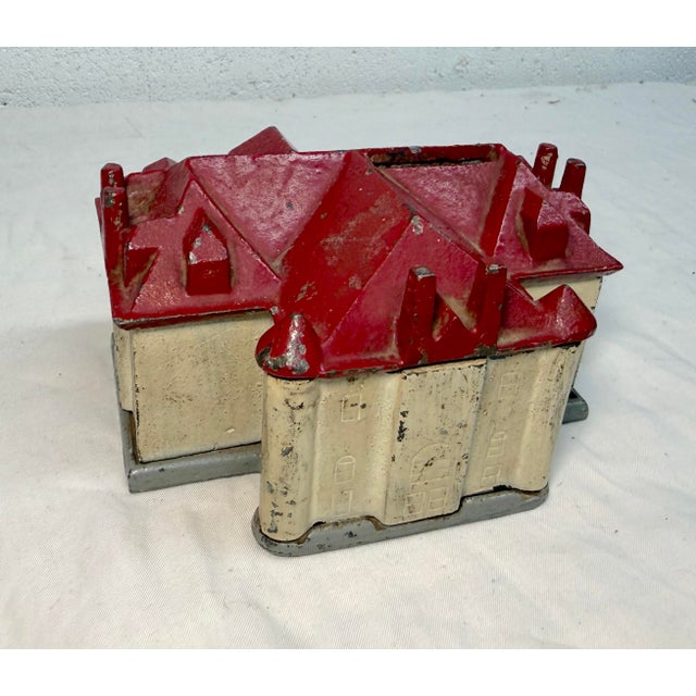 American Rare Antique 1930's Westwood Bronze Memorial College Building Still Coin Bank For Sale - Image 3 of 13