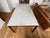 Williams Sonoma White Marble Parsons Style Dining Table For Sale - Image 4 of 9