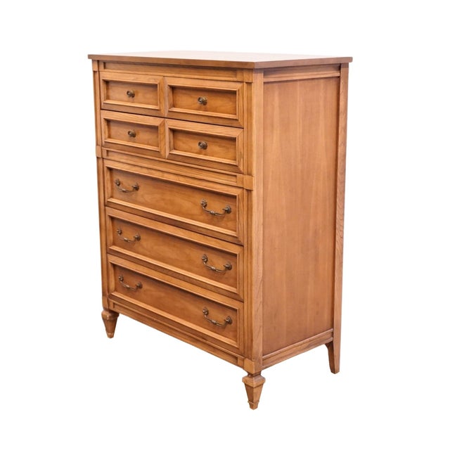 Sherrill Furniture Sherrill Furniture Solid Cherry Italian Neoclassical Tuscan Style 38" Chest of Drawers 3100 For Sale - Image 4 of 14