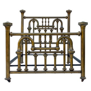 19th Century Brass Tuba Bed Frame For Sale