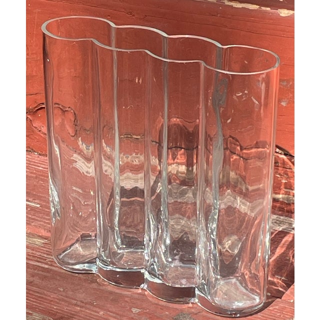 Mid-Century Modern "Row" 4-Chamber Mouth-Blown Glass Vase Peter Vosding for Born in Sweden For Sale - Image 3 of 8