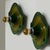 Bell-Shaped Green Ceramic Wall Lights attributed to Hustadt Keramik, Germany, 1970s For Sale - Image 4 of 12