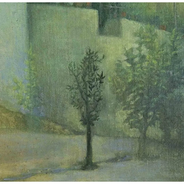 Oil on canvas mounted on a wooden table, realized by Giovanni Gromo in 1980s. Hand monogrammed. Good condition. This piece...