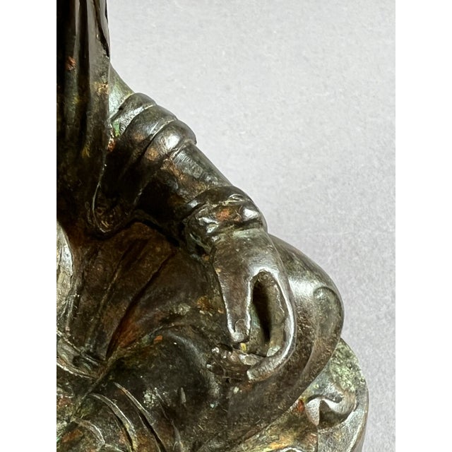 Metal 1920s Seated Bronze Bodhisattva For Sale - Image 7 of 13