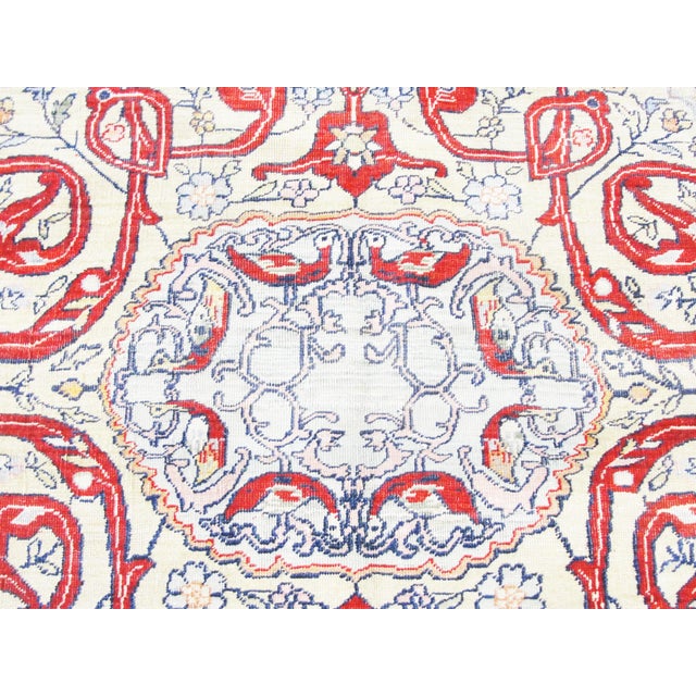 Textile Antique Turkish Hereke Carpet 6'6" X 9'5" as Is For Sale - Image 7 of 8