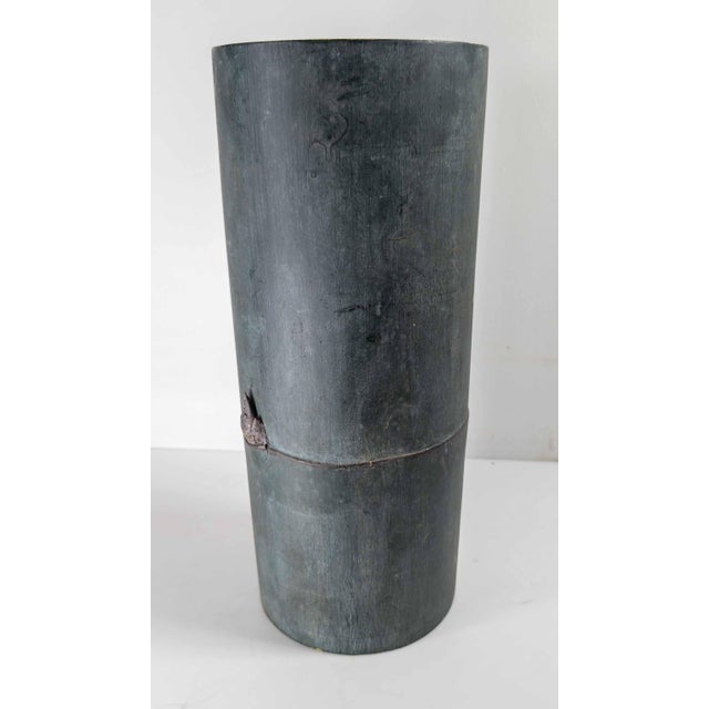 Wood 19th or 20th Century Blue Green Painted Object, Grain Measure For Sale - Image 7 of 14