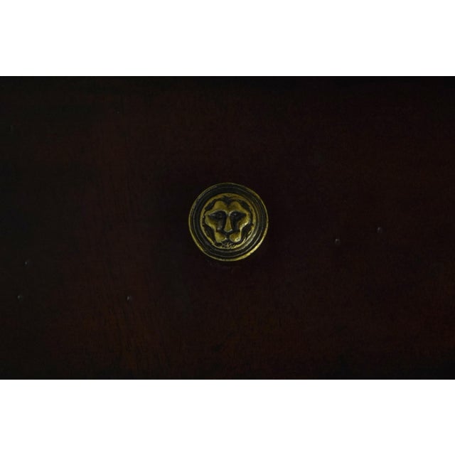 Brown Large Dark Cherry Oversized Bed Side Chest Occasional Stand For Sale - Image 8 of 12