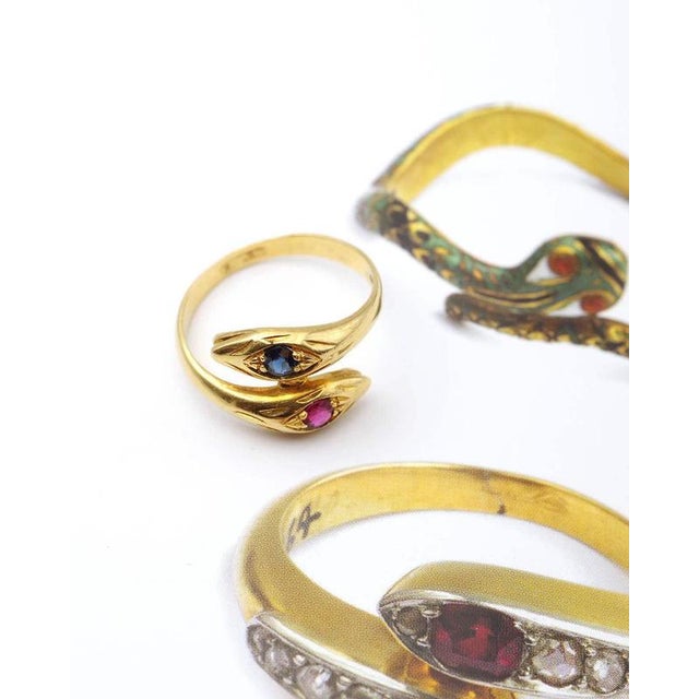 Sapphire and Ruby Snake Ring from Wempe, 1980s For Sale - Image 3 of 7