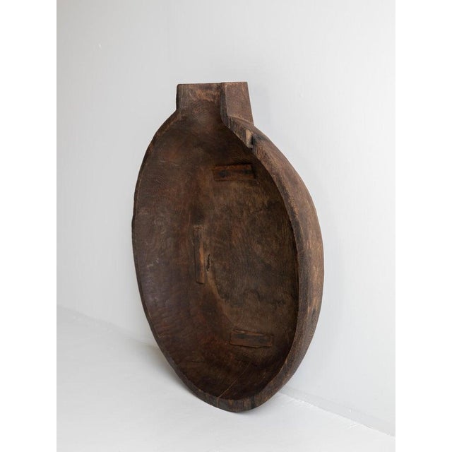 Brown Early 20th Century Japanese Katakuch Wood Bowl / Mingei Wabisabi For Sale - Image 8 of 12