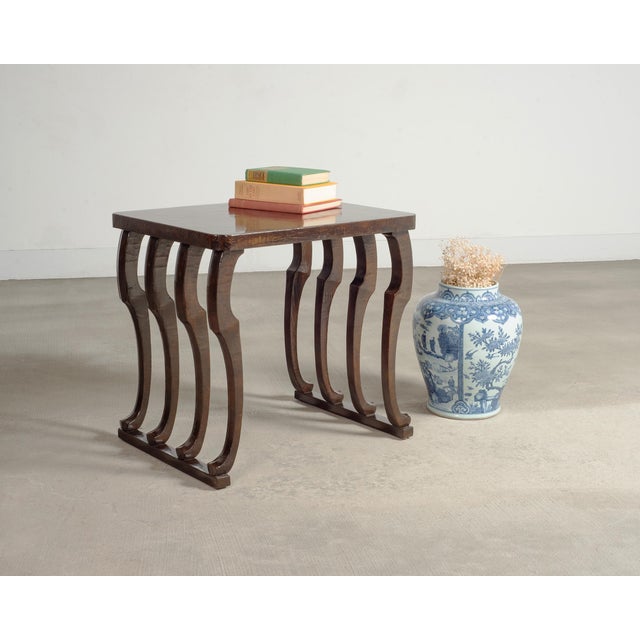 Fantastic 20th century lacquered side or console table attributed to John Dickinson for the illustrious design firm...